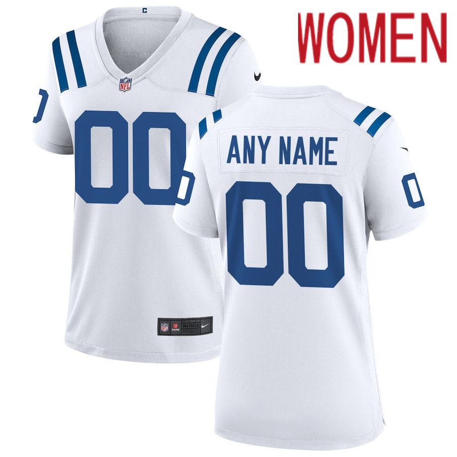 Women Indianapolis Colts White Nike Custom Game NFL Jersey